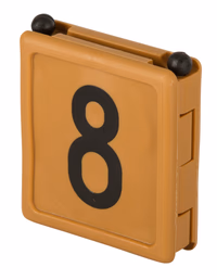 Numéro pour collier Duo chiffre 8 marron