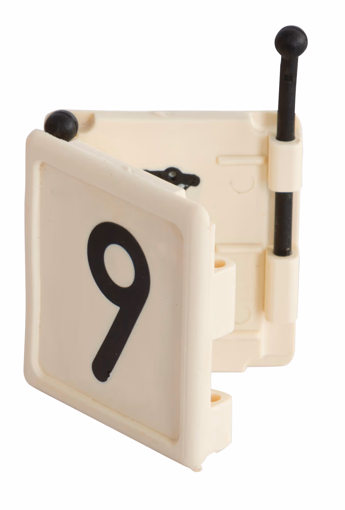 Numéro pour collier Duo chiffre 9 blanc