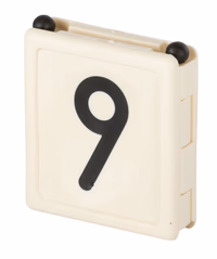 Numéro pour collier Duo chiffre 9 blanc