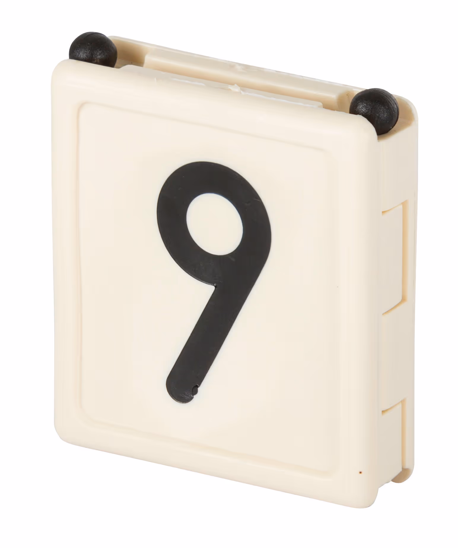 Numéro pour collier Duo chiffre 9 blanc