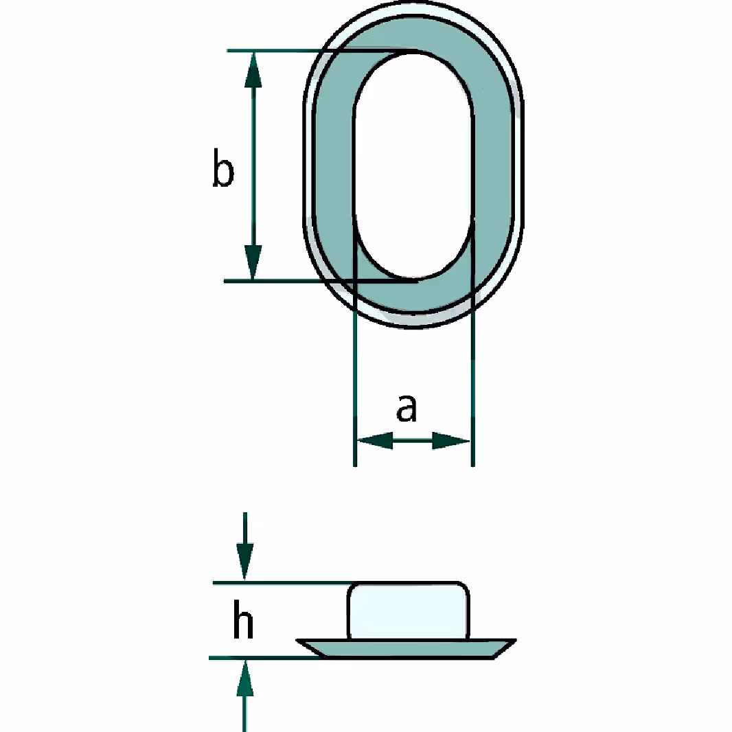 Oeillet ovale 42x22 mm