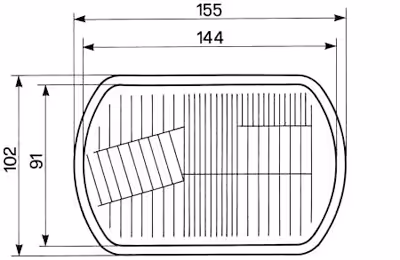 Optique de phare Gauche/Droite Case IH 1967795C1 adaptable