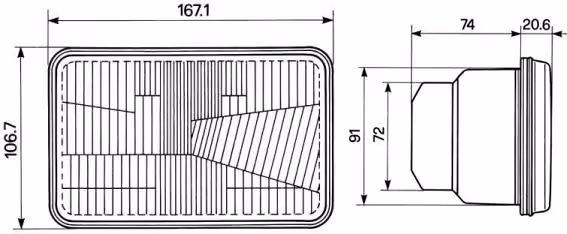Optique phare - conduite a droite 3824712M91 | Massey-Ferguson