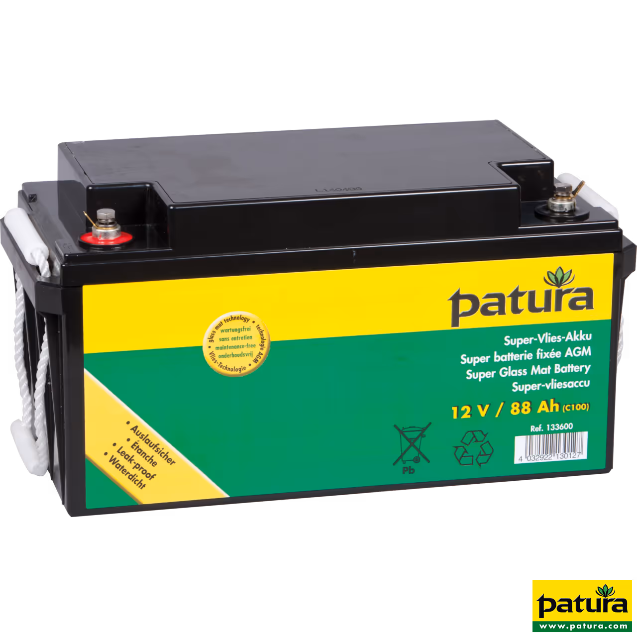 P 3500 avec boîtier antivol, piquet de terre, batterie 88 Ah et module solaire 55 watts