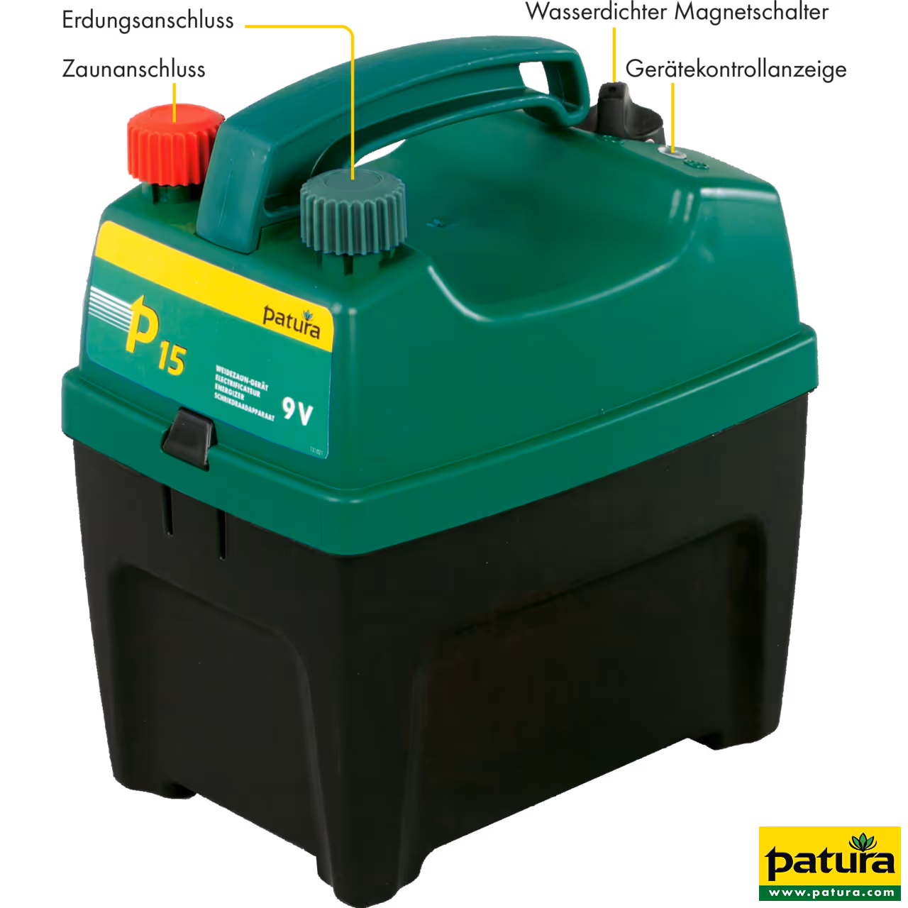 P15, électrificateur sur pile 9 V