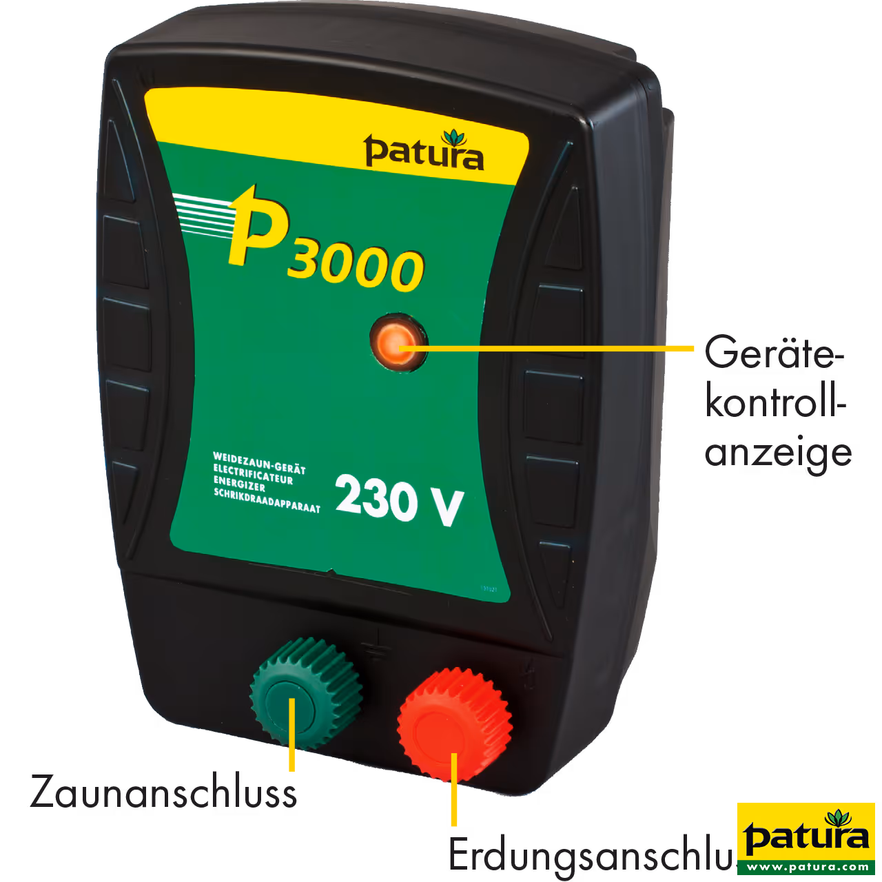 P3000, Electrificateur sur secteur 230 V