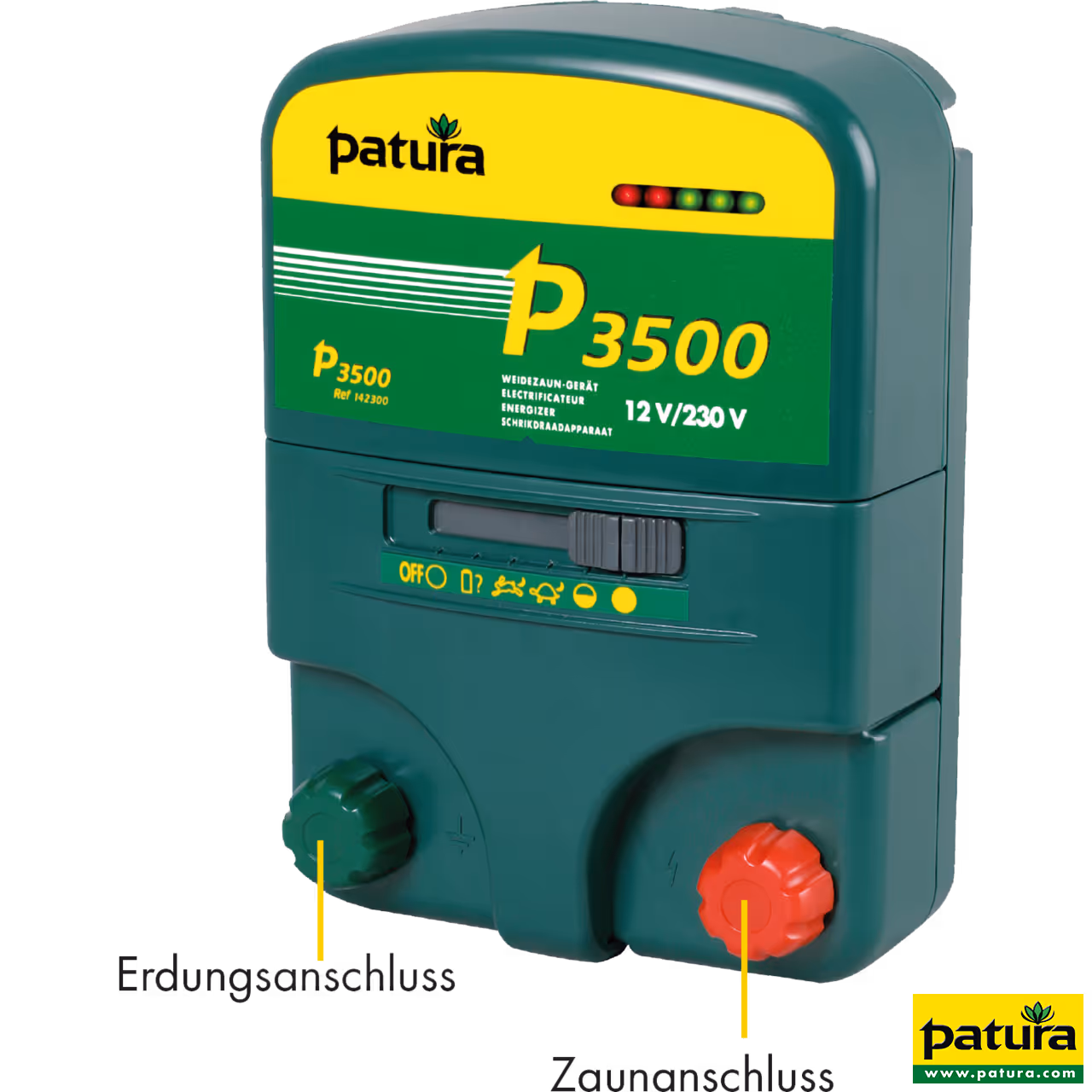 P3500, Electrificateur multifonction sur secteur 230 V et batterie 12V