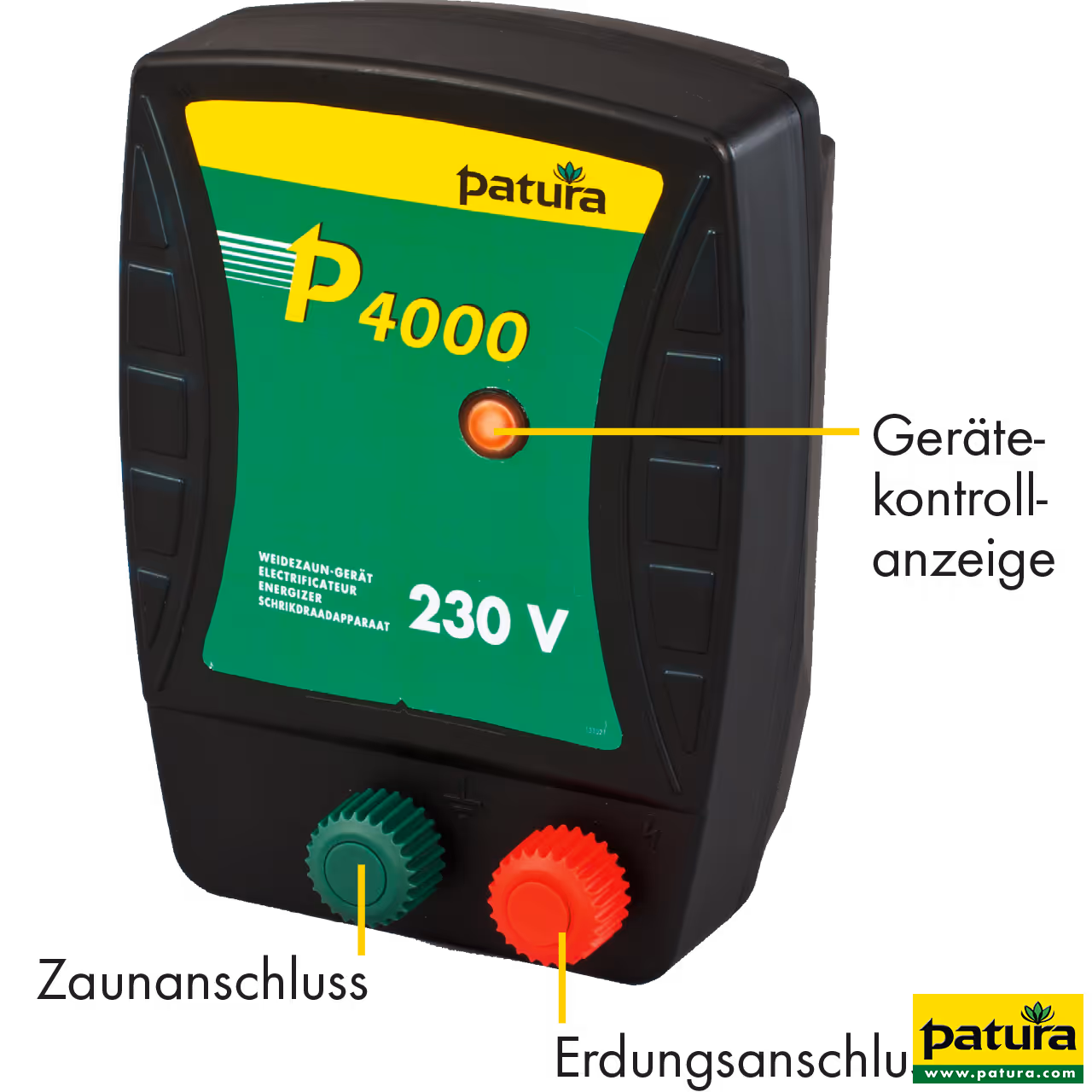 P4000, électrificateur sur secteur 230 V