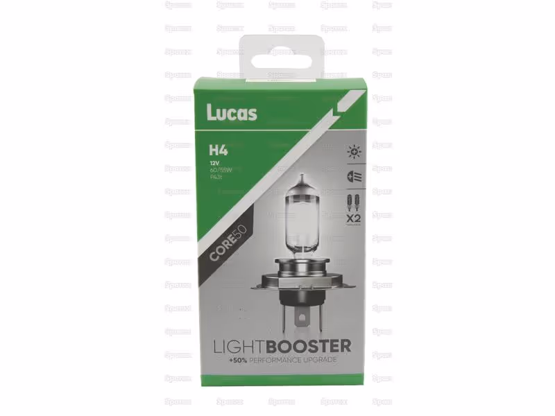 Pack 2x Head Light H4 12V 60/55W Lightbooster Core50 - ref LLX472XLPX2