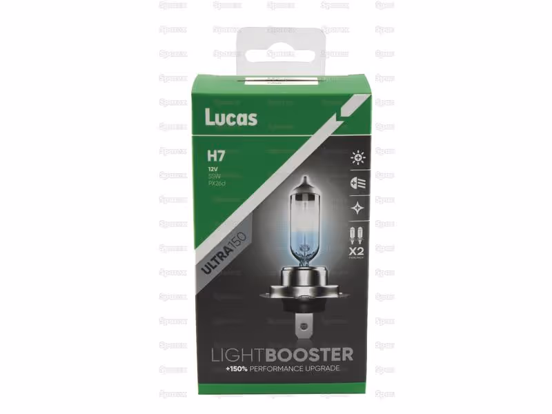Pack 2x Head Light H7 12V 55W Lightbooster Ultra150 - ref LLX477CLX2