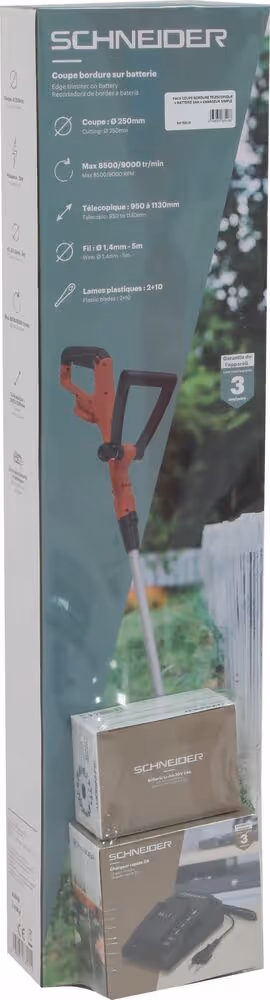 PACK COUPE BORDURE TELESCOPIQUE + BATTERIE 2AH + CHARGEUR SIMPLE