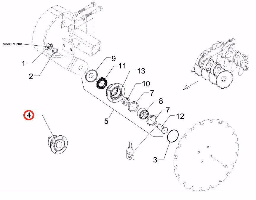Palier avant Lemken 5554516