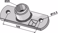 Palier de bride avec entretoise emboîté - Ø26