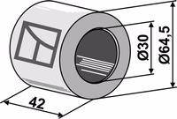 Palier en boi dur - Ø30mm