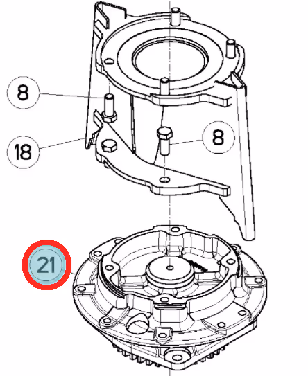 Palier extérieur de faucheuse Kuhn K5610720 origine