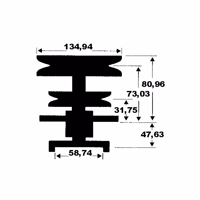 Palier pour ayp (121657, 121617) coupe 127cm