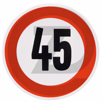 Panneau de limitation de vitesse - 45 km/h