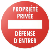 PANNEAU "DEFENSE D'ENTRER" D.290
