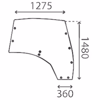 Panneau Claas Lexan Margard droit 6mm6005014313 Adaptable