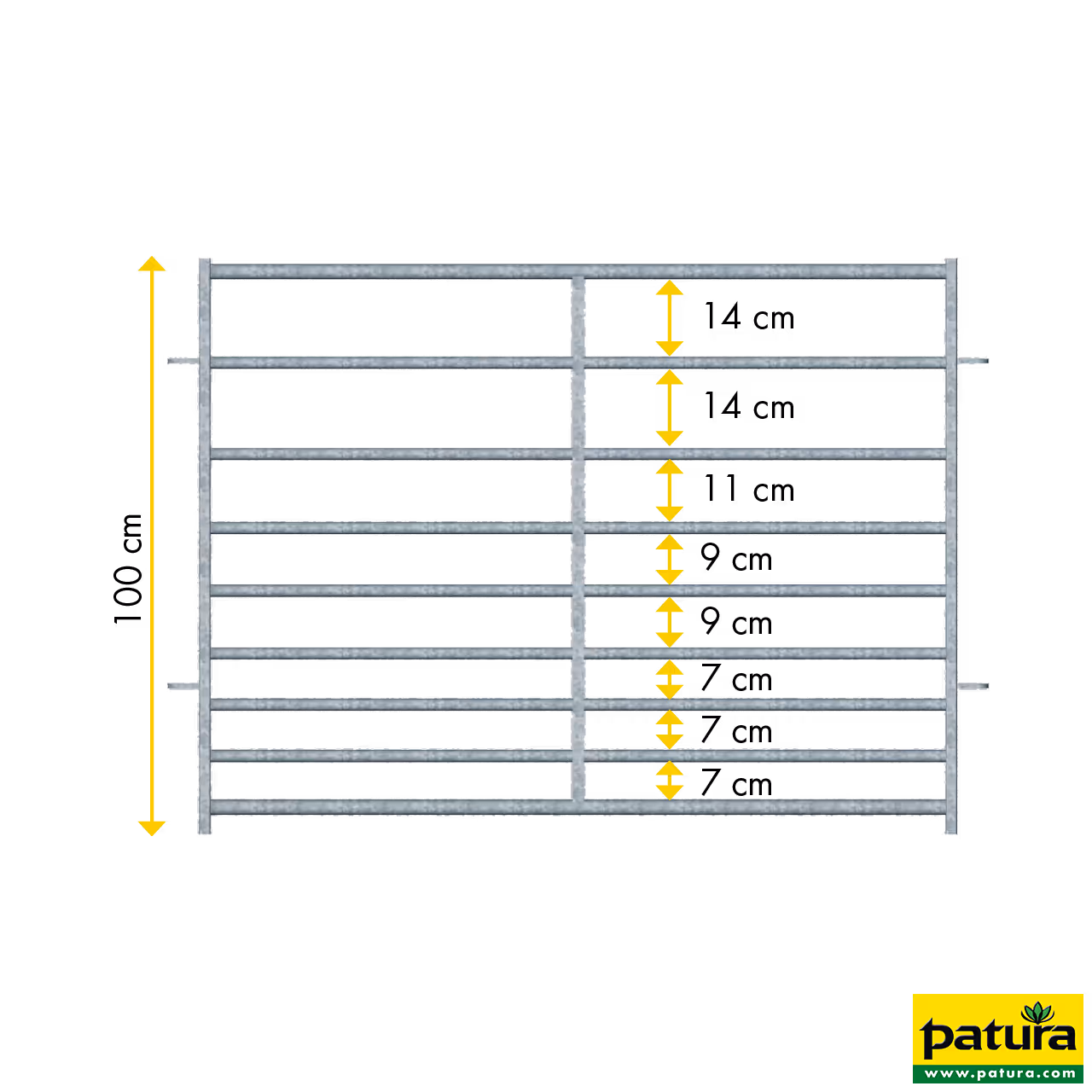 Panneau pour ovins L = 1,39 m, h = 1,00 m