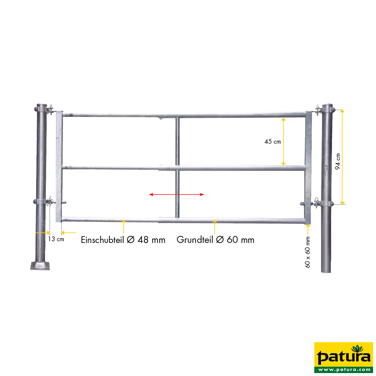 Panneau R3 (2/3), longueur de montage: 1,75 - 2,75 m, sans poteaux ni brides