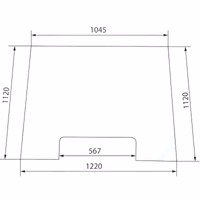 Pare brise 3385240M5 pour Massey-Ferguson 