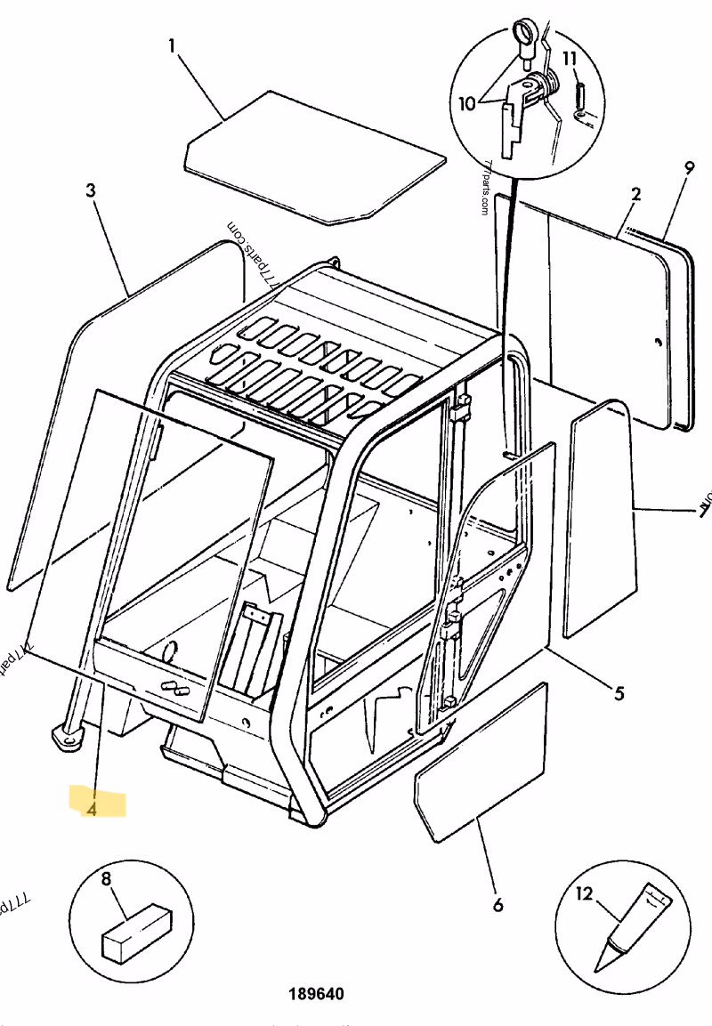 PARE BRISE AVANT JCB REF 827/30519