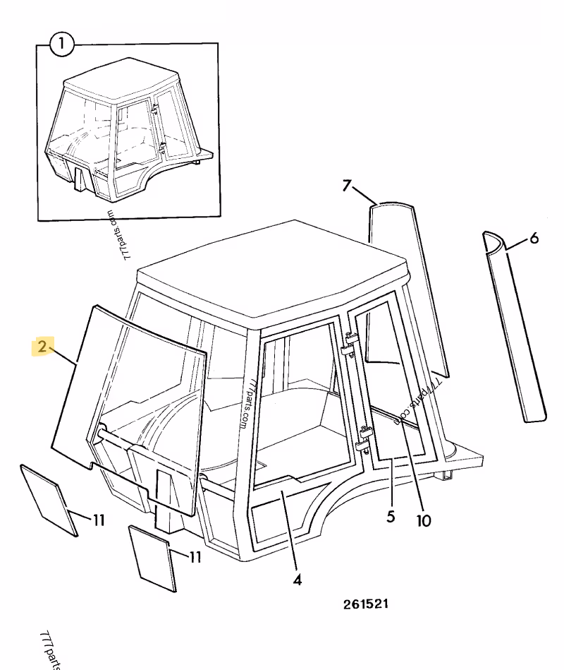 PARE BRISE JCB REF 827/30565