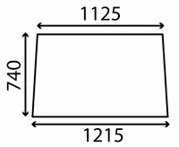 Vitre de pare brise plat teinte claire Cabine Antem