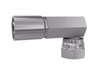 Parker BSP 60° Raccord à sertir 1/4'' x 1/4'' - 19TPI Femelle Embout tournante 90° - ref 1B448-4-4