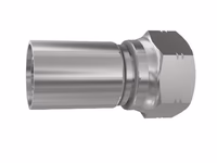 Parker BSP 60° Raccord à sertir 1/4'' x 1/4'' - 19TPI Femelle Embout tournant joint torique - Vendu par 5