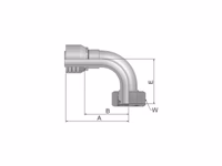 Parker côtes métriques 24° Raccord à sertir 1/2'' x M22 x 1.50 (15L) Femelle Embout tournant 90° joint torique