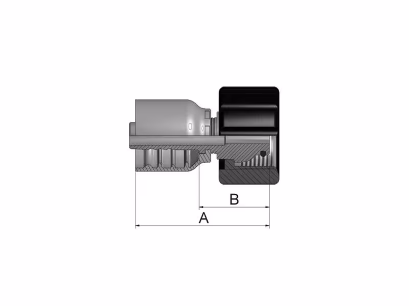 Parker Metrique (Karcher) Raccord à sertir 3/8'' x M22 x 1.50 Femelle Embout tournant - ref 1NW48-15-6