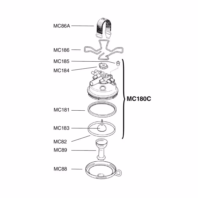 Partie inox pour griffe MC180C type Harmony (968227-80)