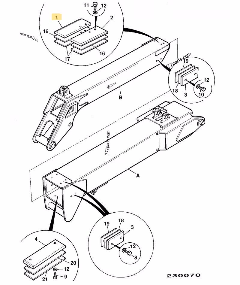 PATIN D'USURE JCB REF 160/02208