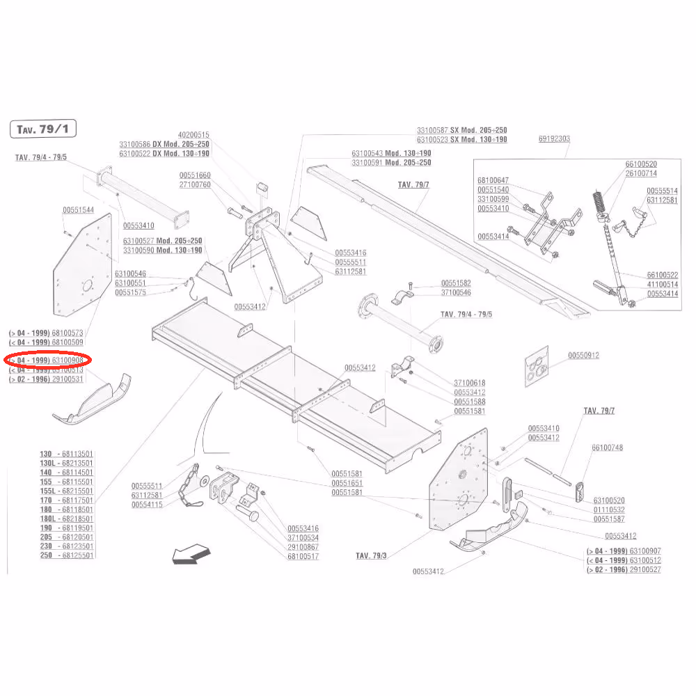 Patin de glissement Maschio M64400503R
