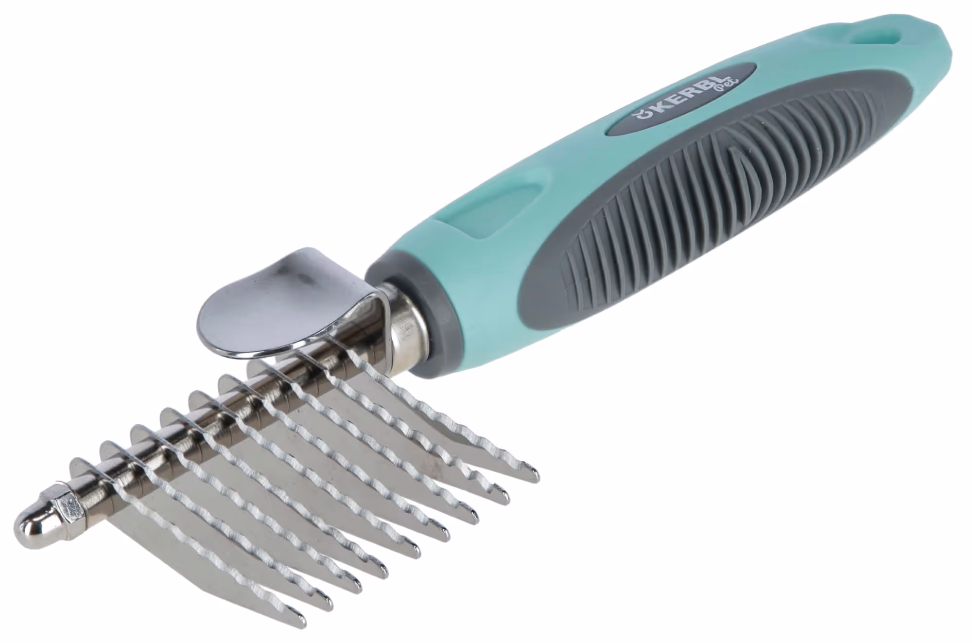 Peigne à effiler turquoise/gris, 18,5cm