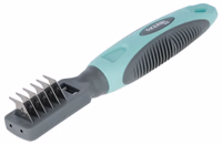 Peigne à étriller turquoise/gris, 18cm