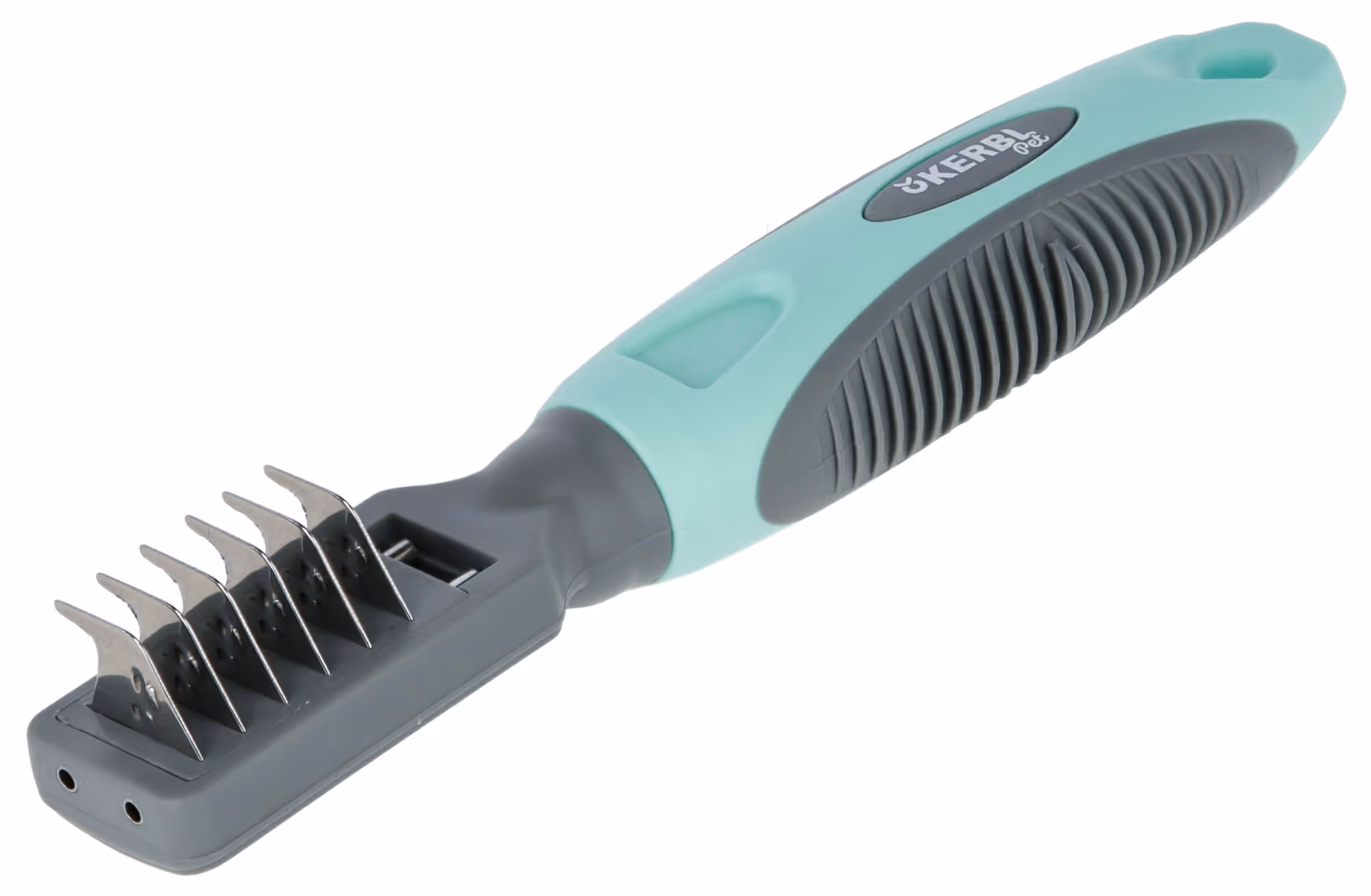 Peigne à étriller turquoise/gris, 18cm