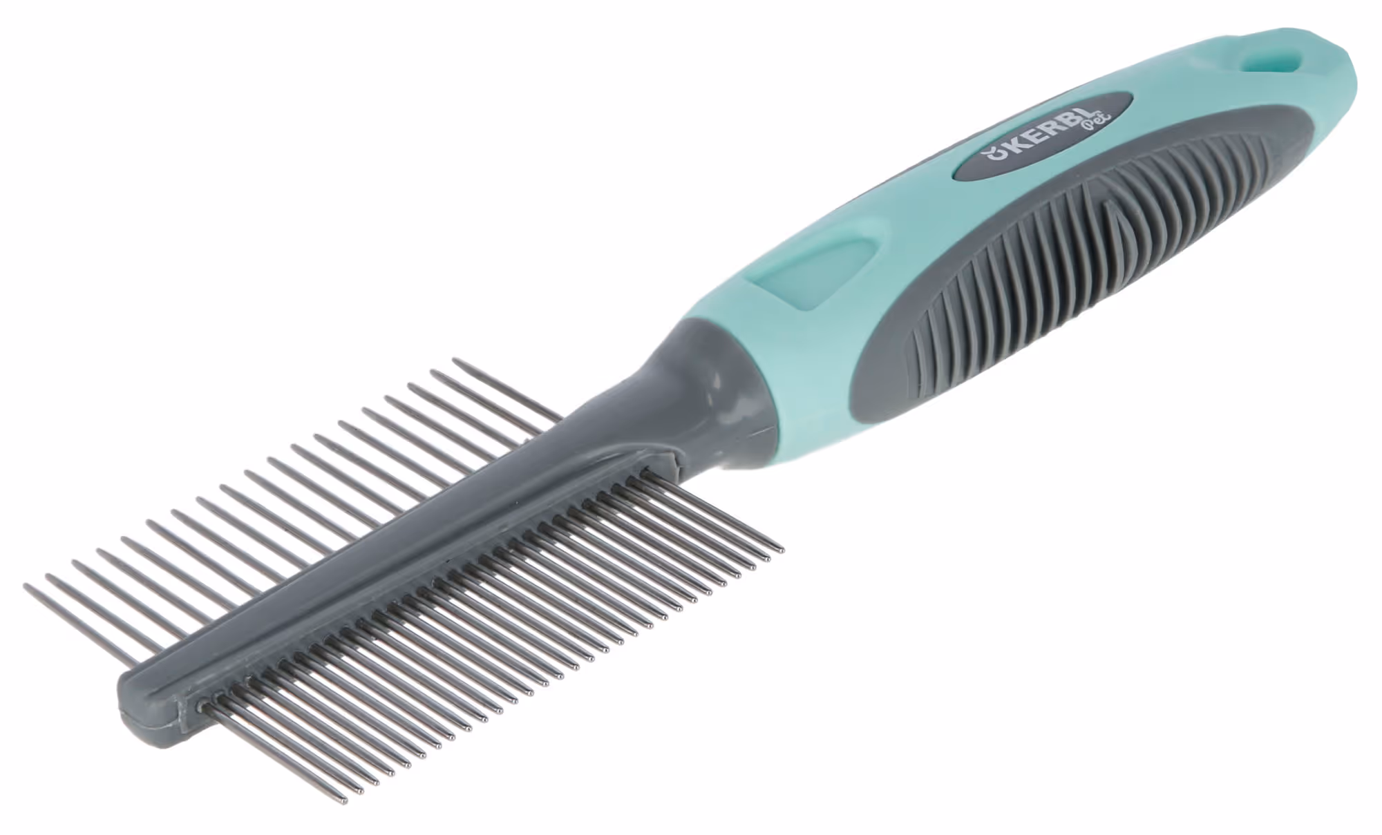 Peigne fin/large turquoise/gris, 21cm
