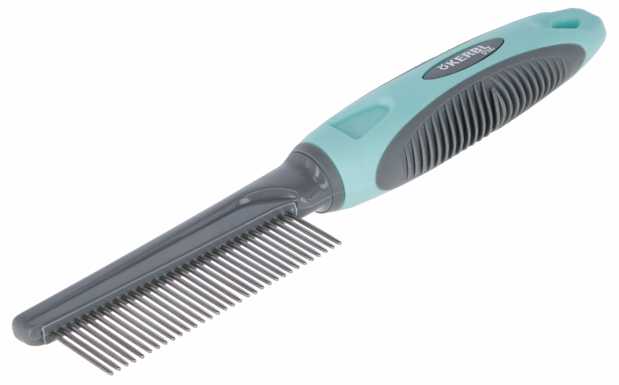 Peigne fin turquoise/gris, 21cm