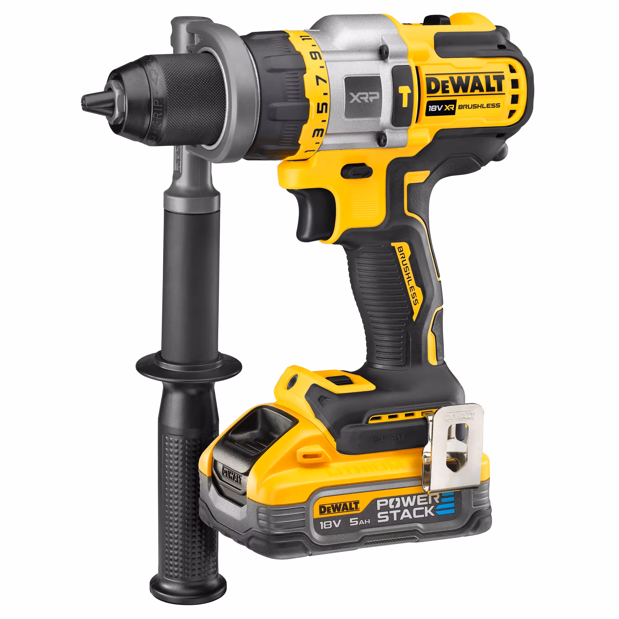 Perceuse visseuse percussion Premium XRP 18V ADVANTAGE 5Ah Li-Ion Brushless - POWERSTACK