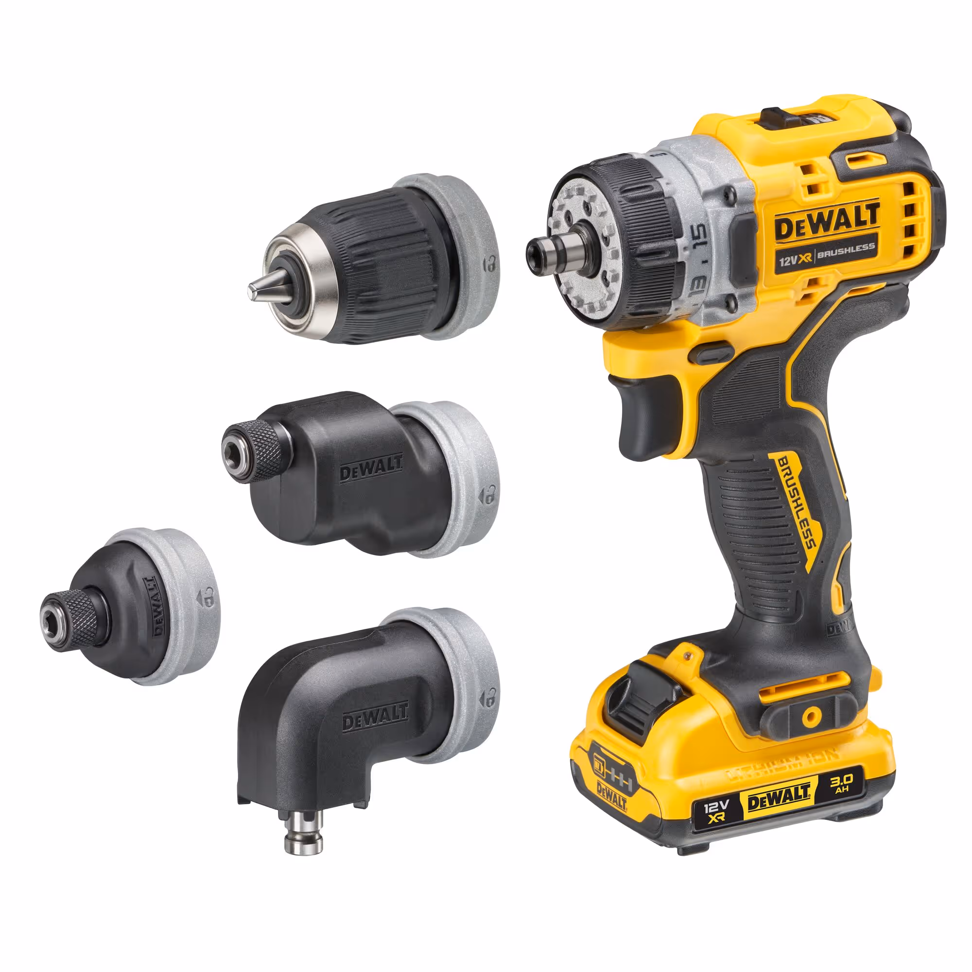 Perceuse visseuse à têtes multiples XR 12V 3Ah Li-Ion Brushless