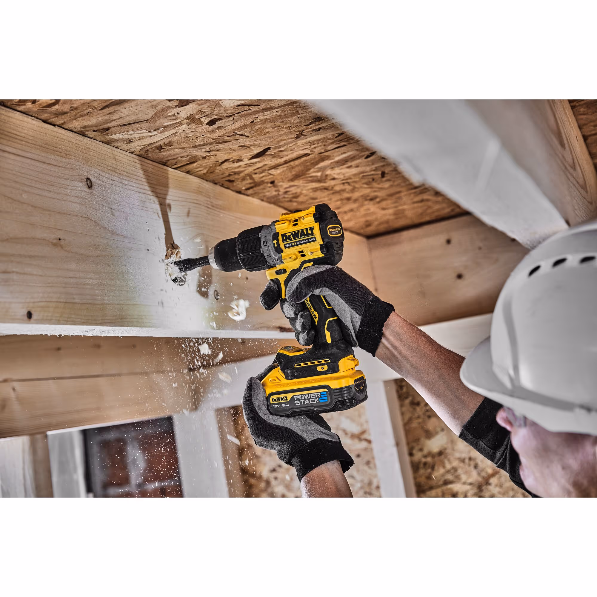 Perceuse visseuse percussion Compacte XR 18V 5Ah Li-ion Brushless POWERSTACK