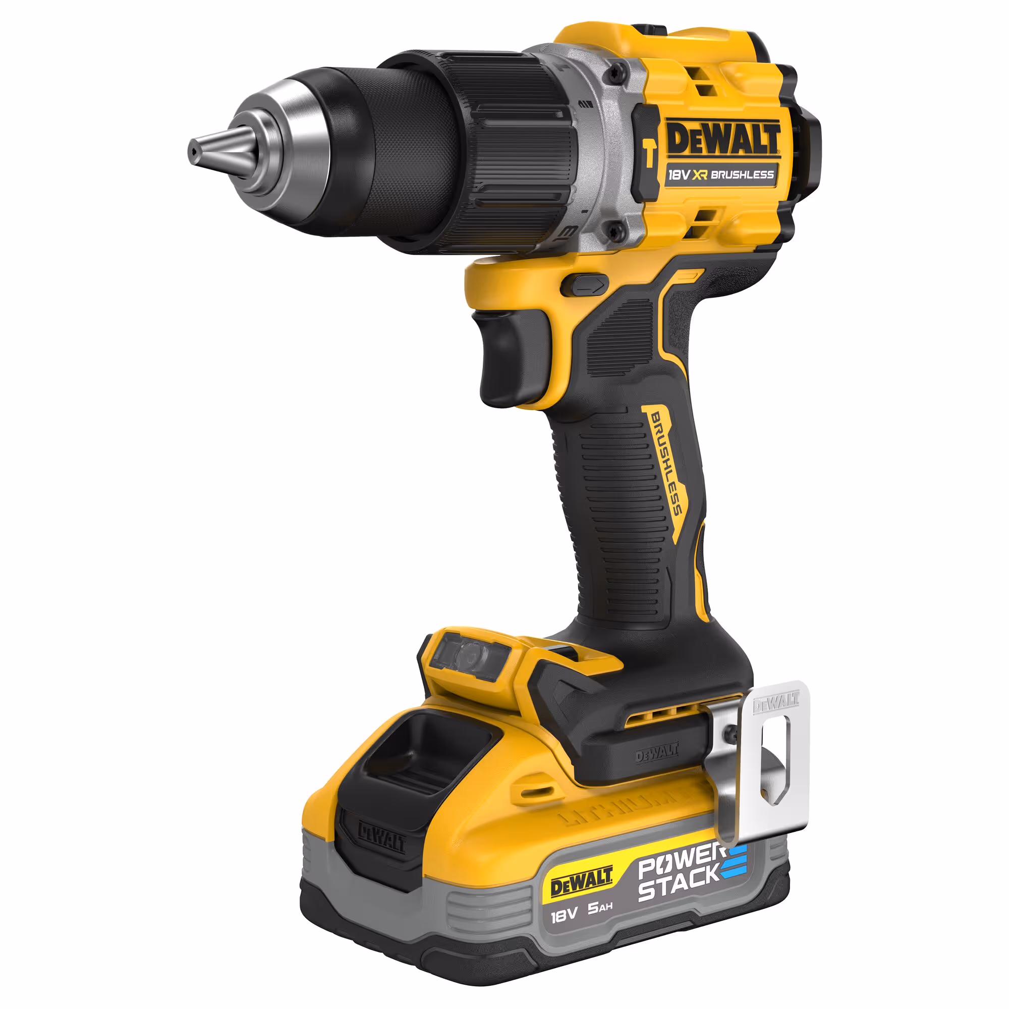 Perceuse visseuse percussion Compacte XR 18V 5Ah Li-ion Brushless POWERSTACK