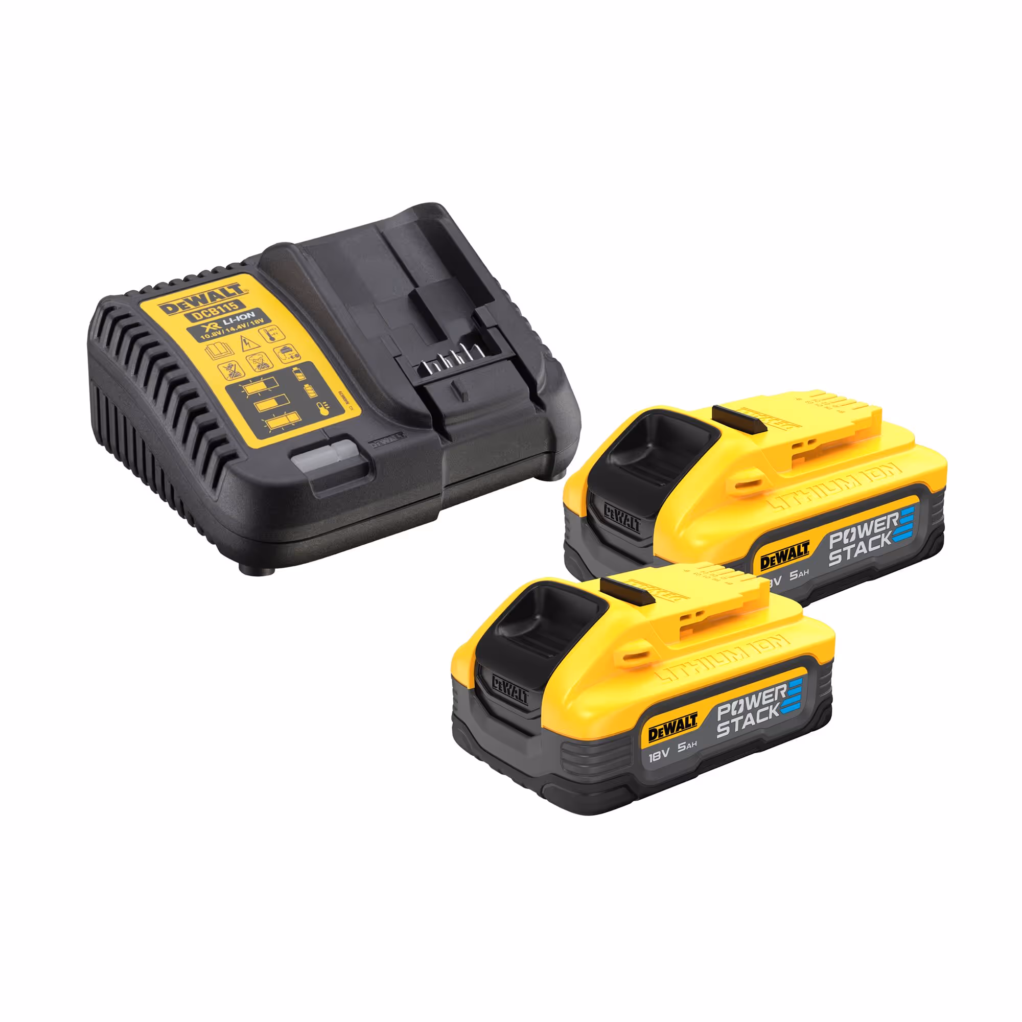 Perceuse visseuse percussion Compacte XR 18V 5Ah Li-ion Brushless POWERSTACK