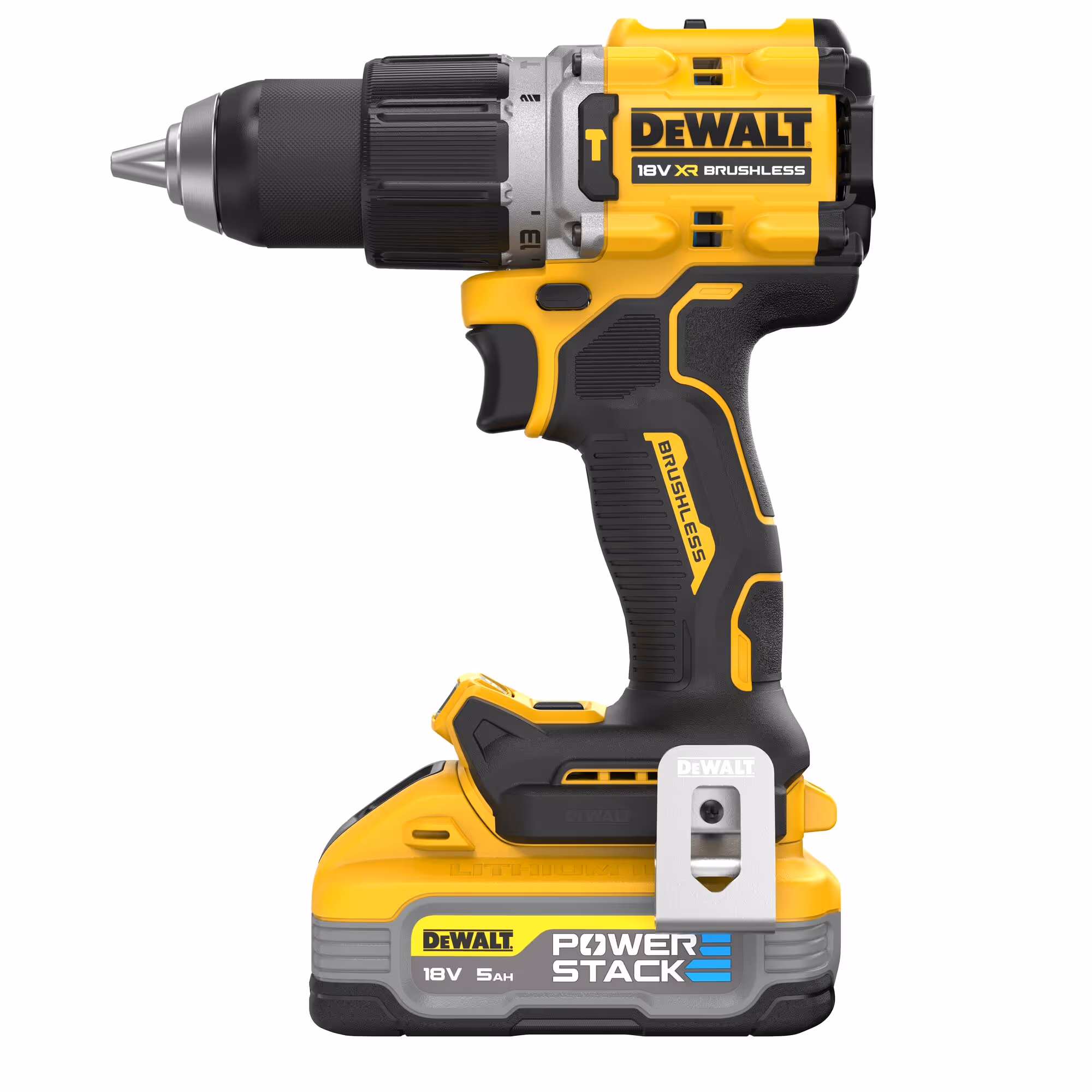 Perceuse visseuse percussion Compacte XR 18V 5Ah Li-ion Brushless POWERSTACK