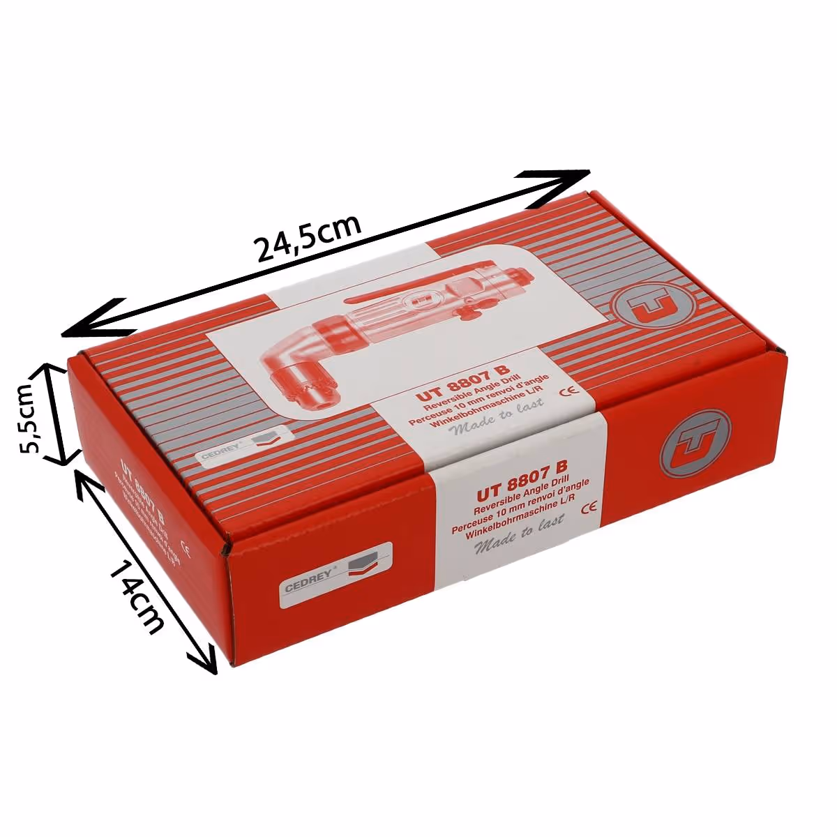 Perceuse a renvoi d'angle reversible mandrin a cle