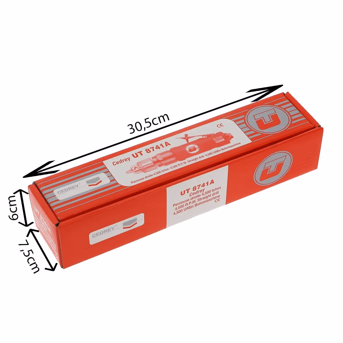 Perceuse droite basse vitesse mandrin a cle 10mm intensive