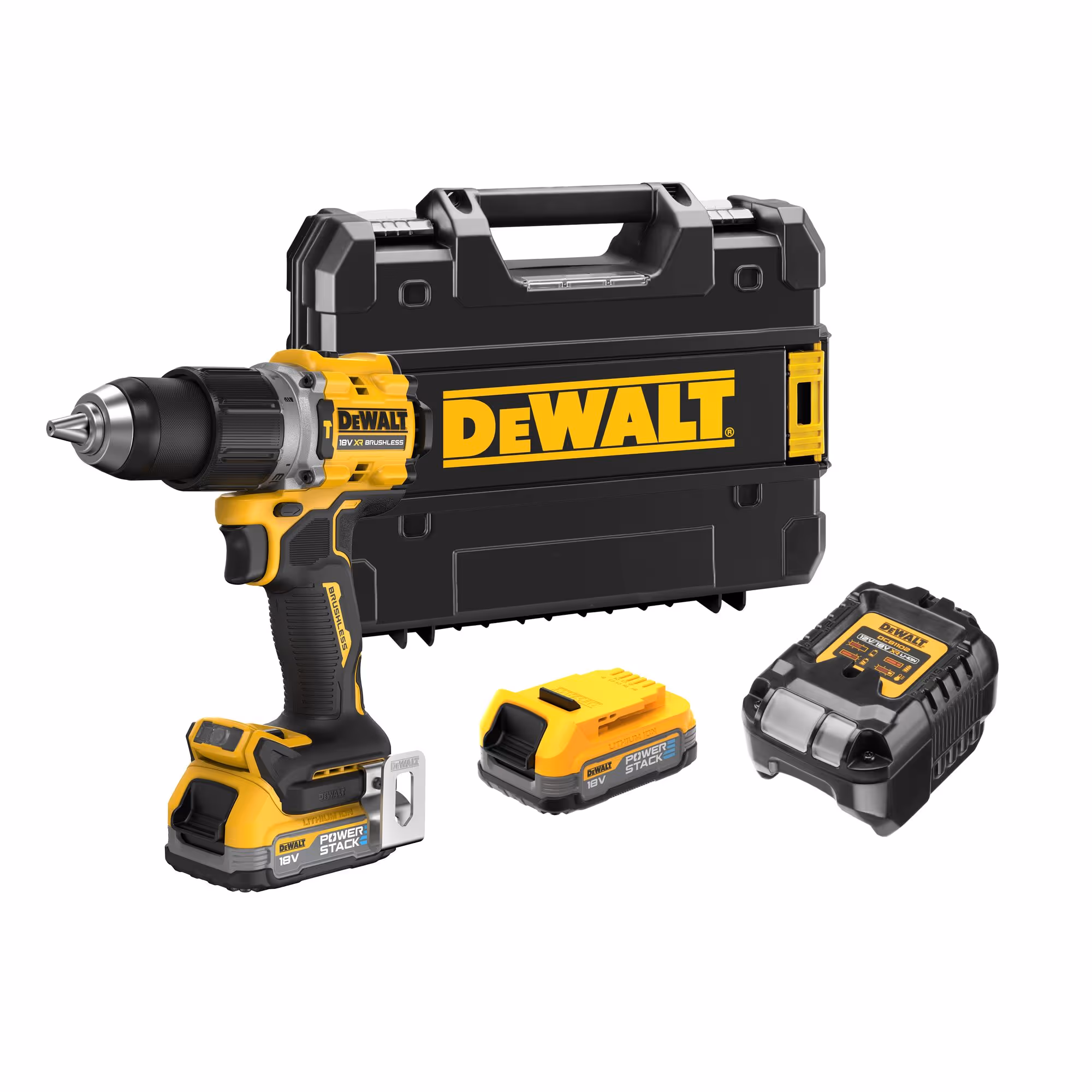 Perceuse visseuse percussion Compacte XR 18V 1.7Ah Li-Ion Brushless POWERSTACK